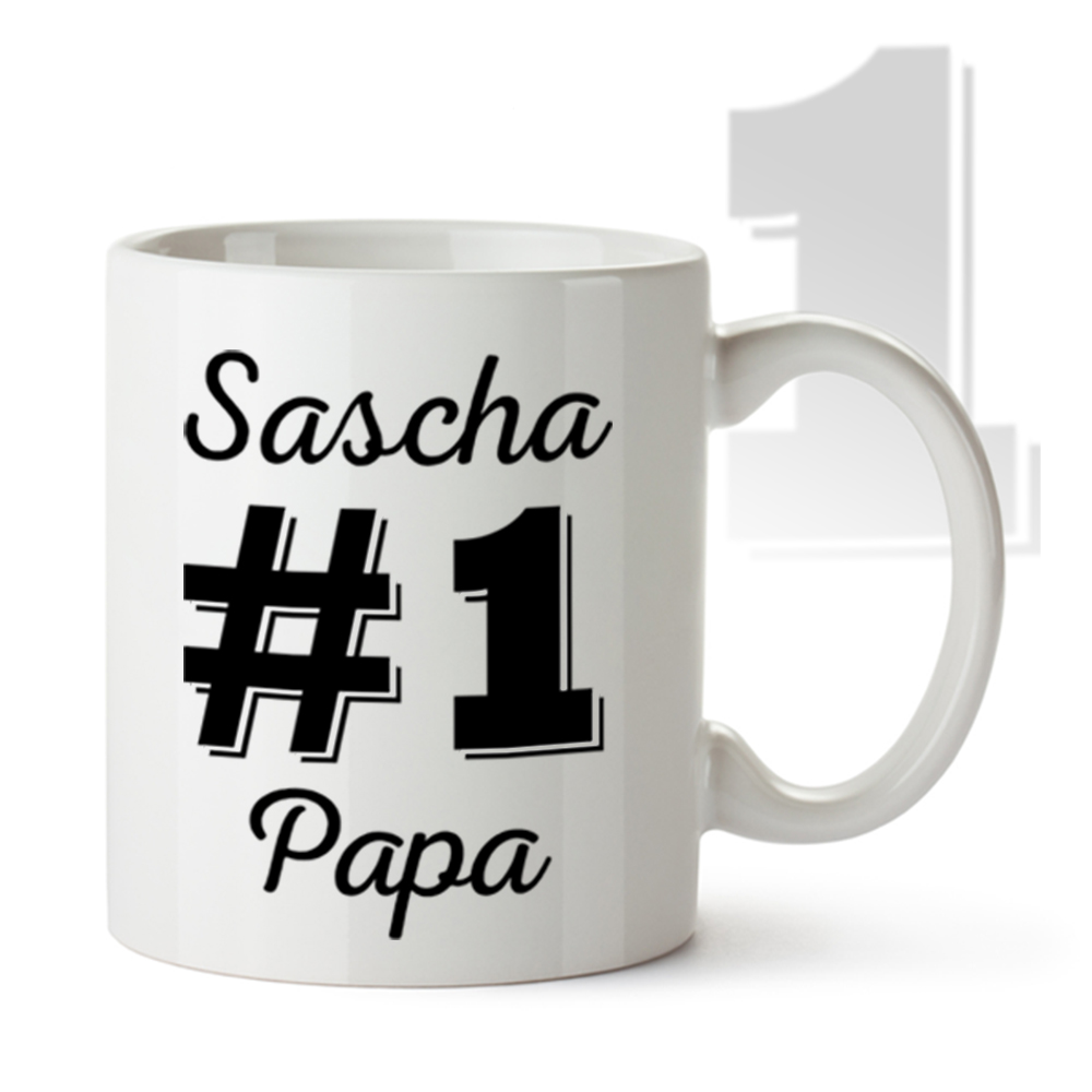 Personalisierte Tasse - Nummer 1 Papa 1810