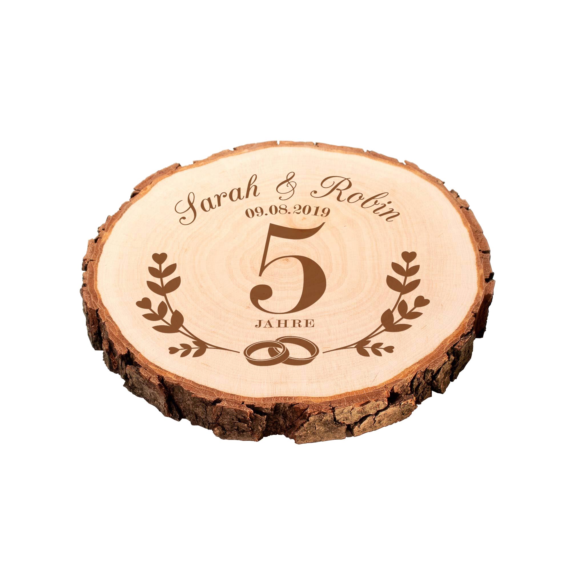 Baumscheibe - Holzhochzeit - Personalisiert