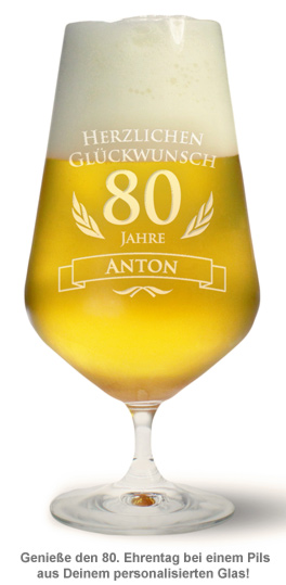 Bierglas zum 80. Geburtstag 2189 - 1