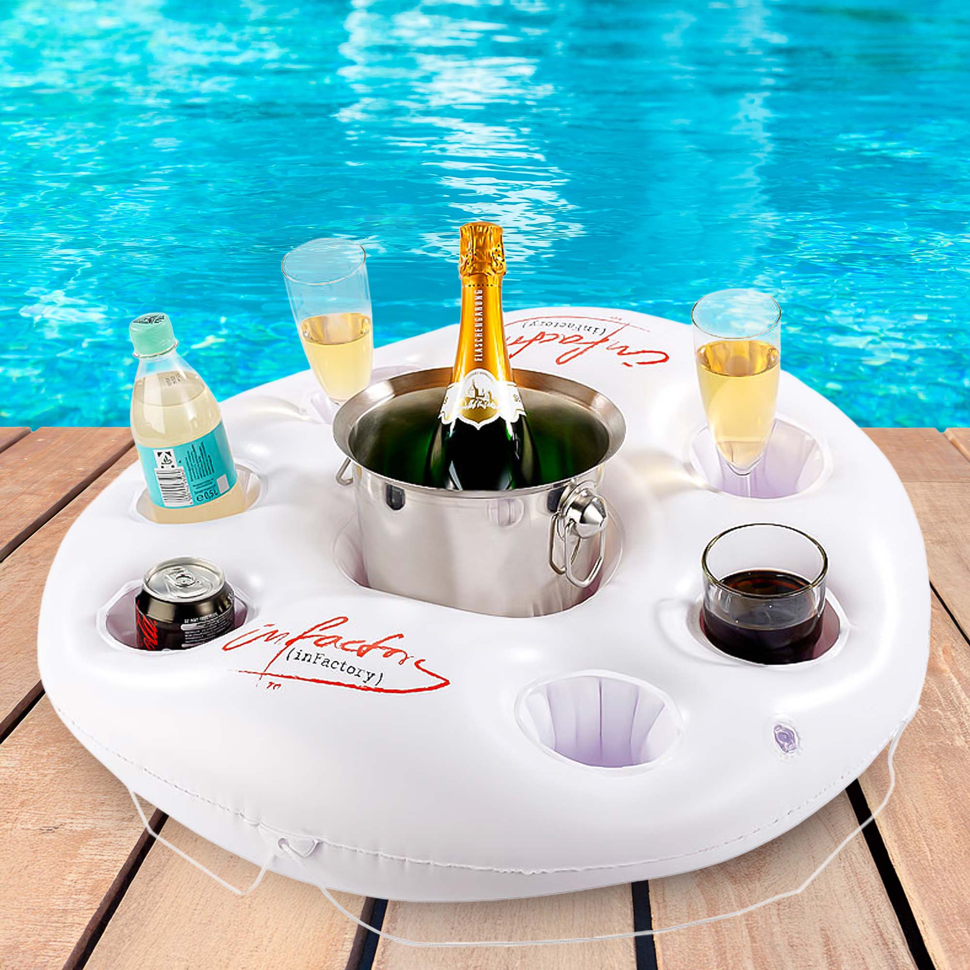 Aufblasbarer Getränkehalter Aufblasbarer Getränkehalter