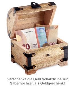 Geld Schatztruhe zur Silberhochzeit