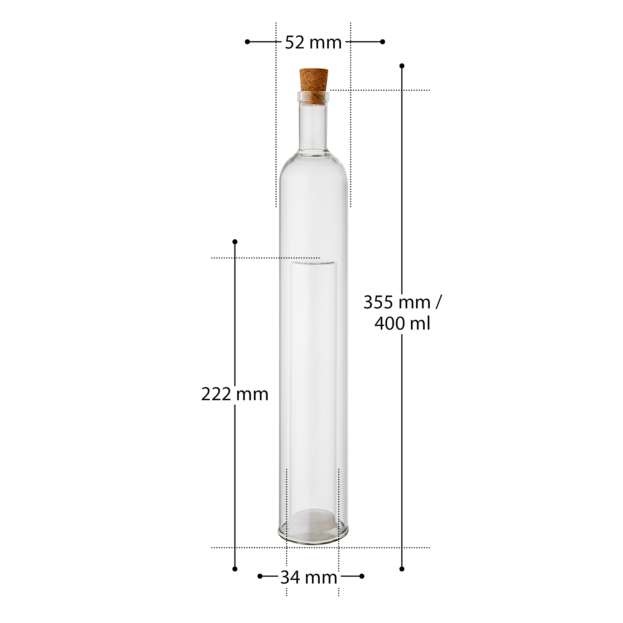 Geschenkflasche mit Hohlraum