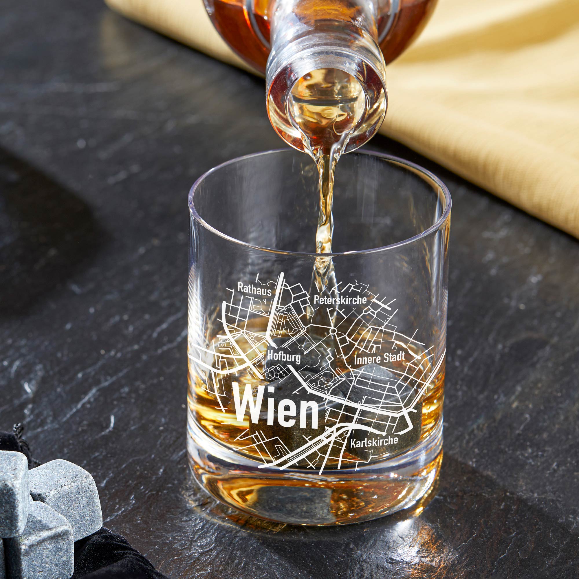 Whiskyglas - Stadtplan - Wien - Standard