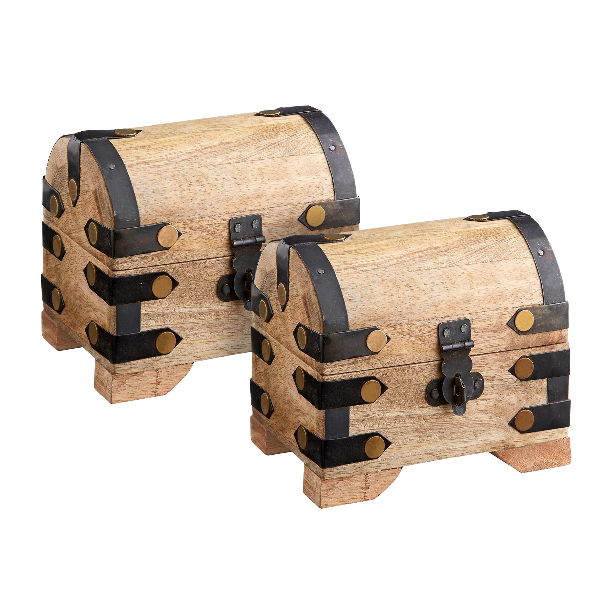 Mini Geld Schatztruhe Hell - 2er Set