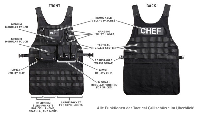 Tactical Grillschürze für Männer 2529 - 2