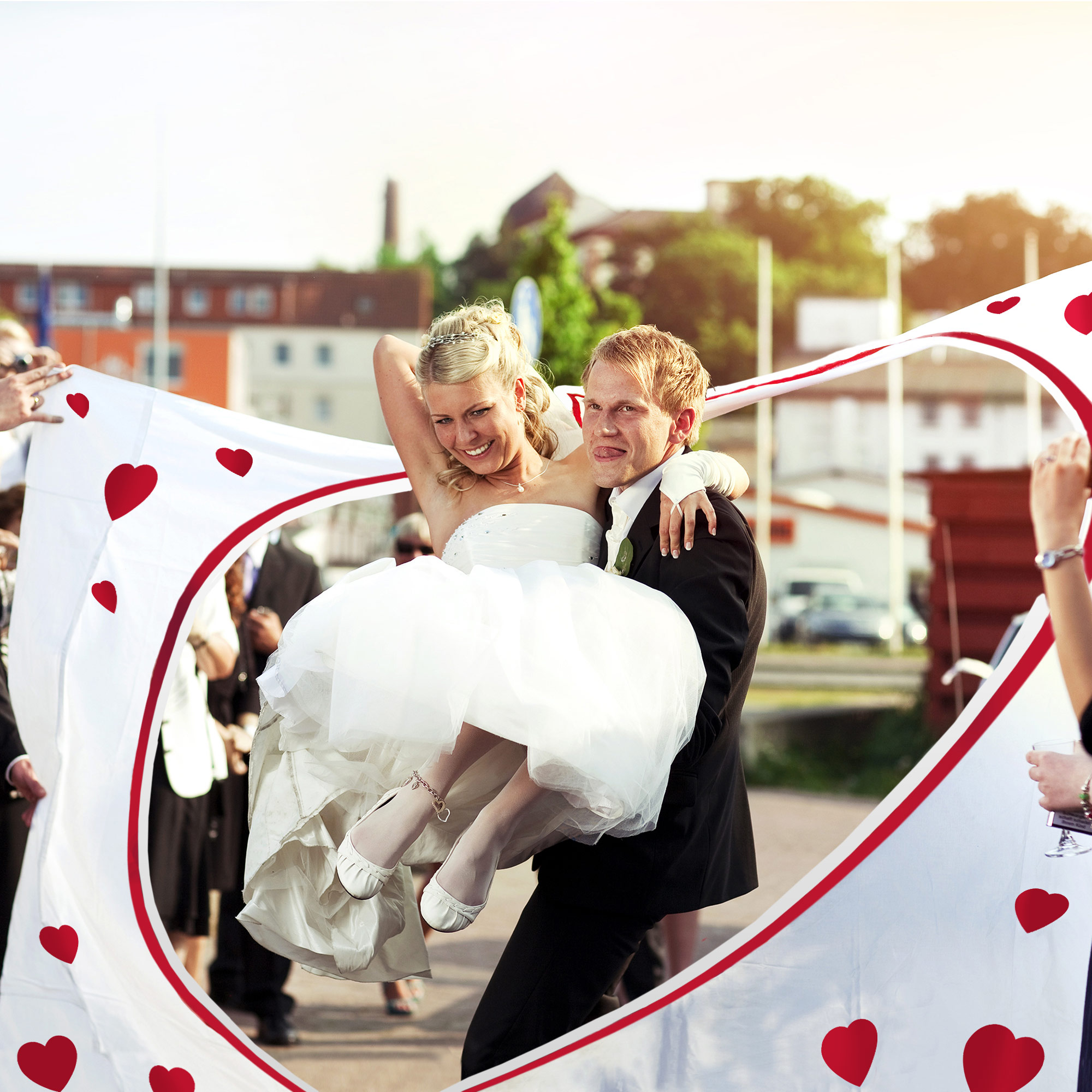 Hochzeitslaken Wortherz - zum Ausschneiden 3827 - 3