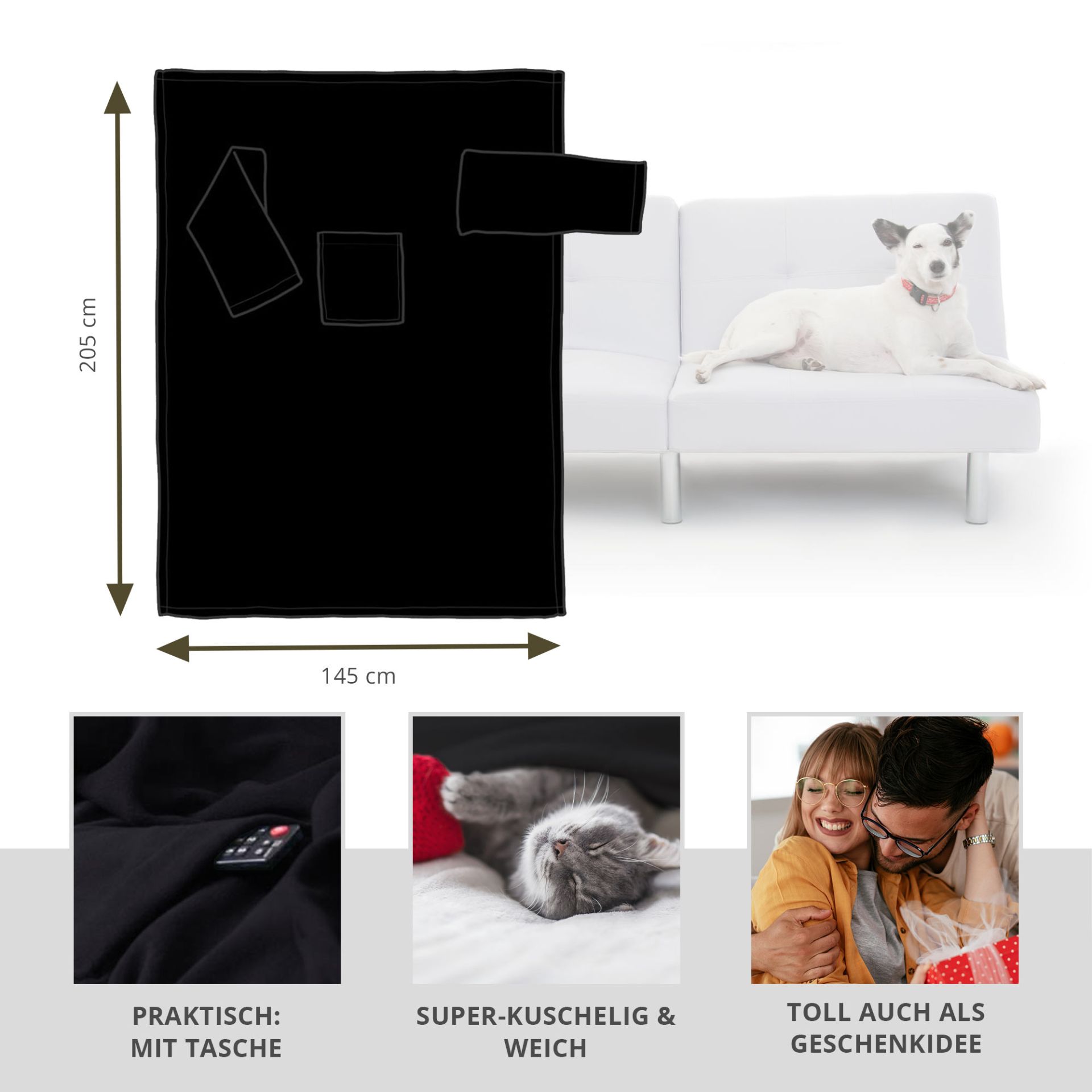Enthusiasm Katzen-Mam-Decke, Katzenliebhaber-Gesche Produktbild-Vorschau 6