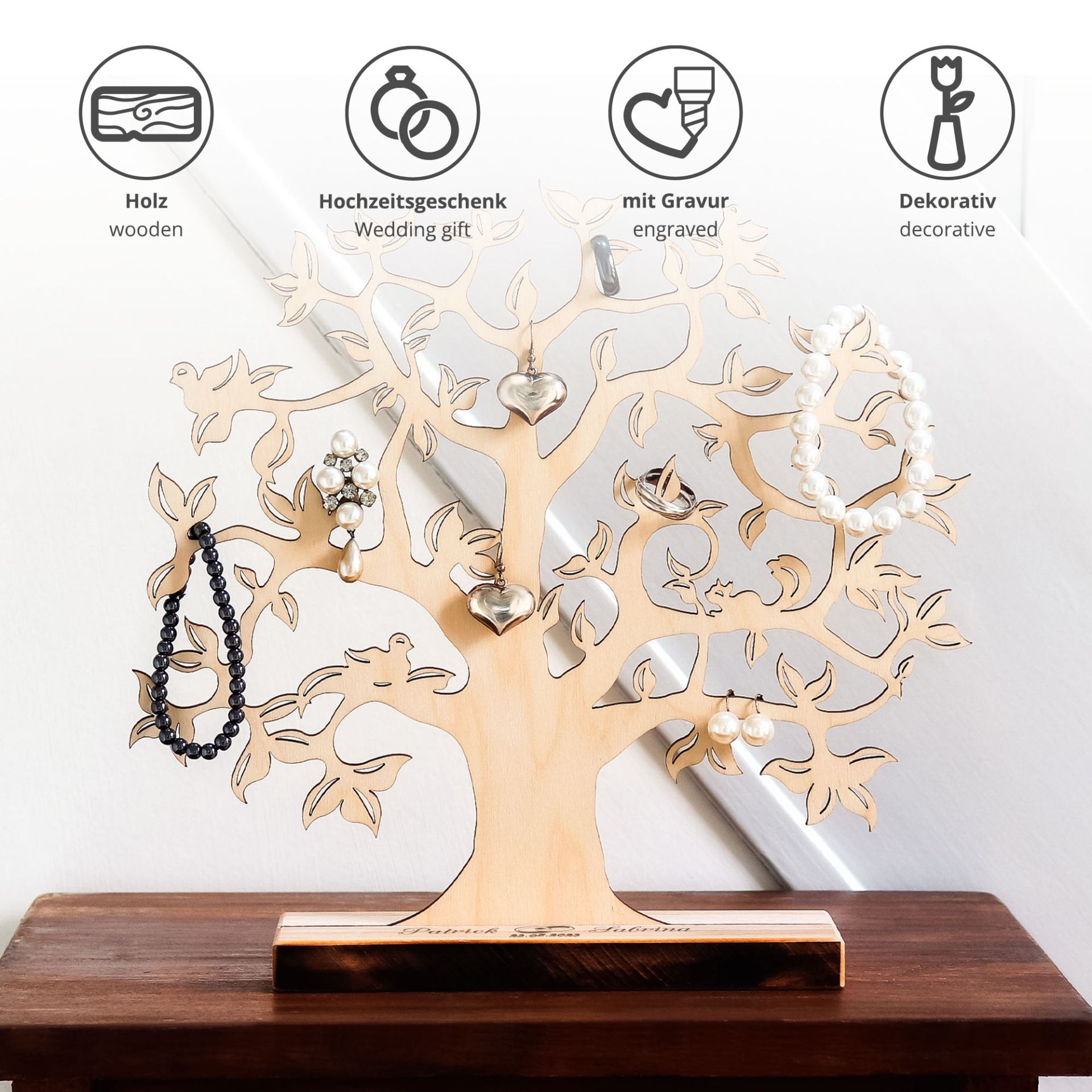 Großer Geldbaum mit Gravur Geldgeschenk zur Hochzeit
