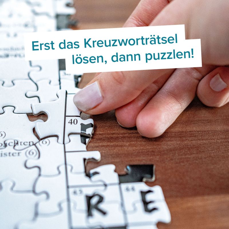 Das geniale Rätsel-Puzzle: Kreuzworträtsel lösen, dann puzzeln