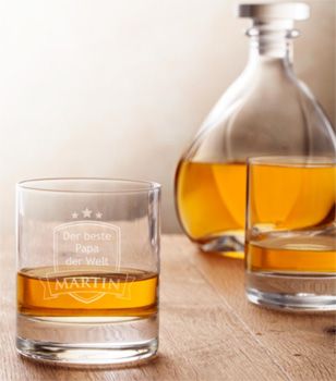 Personalisierte Whiskyglas Geschenk Für Stiefpapa – Mit Individuellem Namen Und Liebevollem Spruch (290 Ml, Spülmaschinengeeignet)