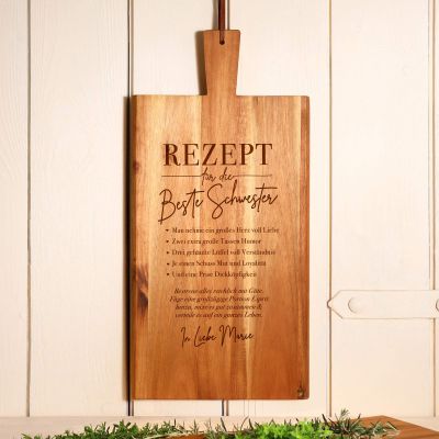 Schneidebrett mit Griff - Rezept Schwester