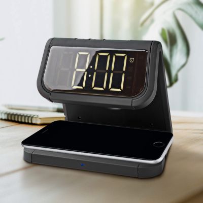 3in1 Digitaluhr mit Wecker und Ladestation für