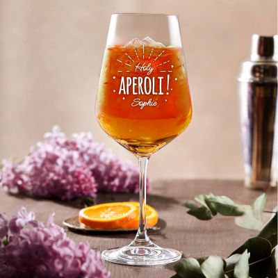 Weinglas mit Gravur - Holy Aperoli