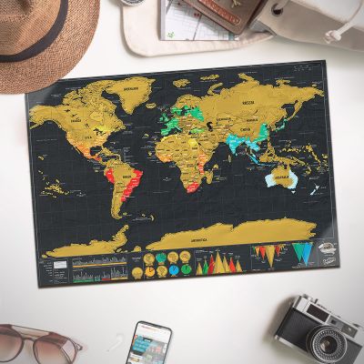 Kleine Scratch Map - Weltkarte
