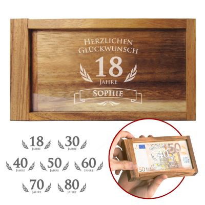 Magische Geldgeschenkbox zum Geburtstag