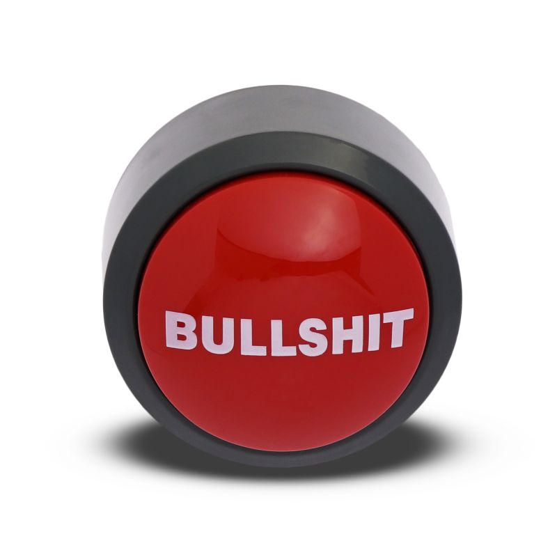 Buzzer mit Sound - Bullshit Button mit 5 lustigen Sprüchen!