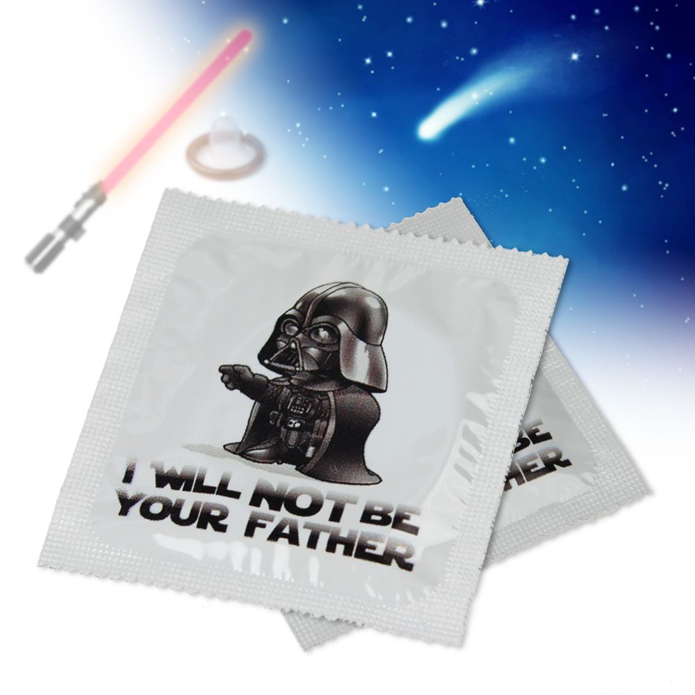 Lustiges Latex Kondom I will not be your father als Aufdruck