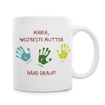 Tasse für Mutter - Hand drauf