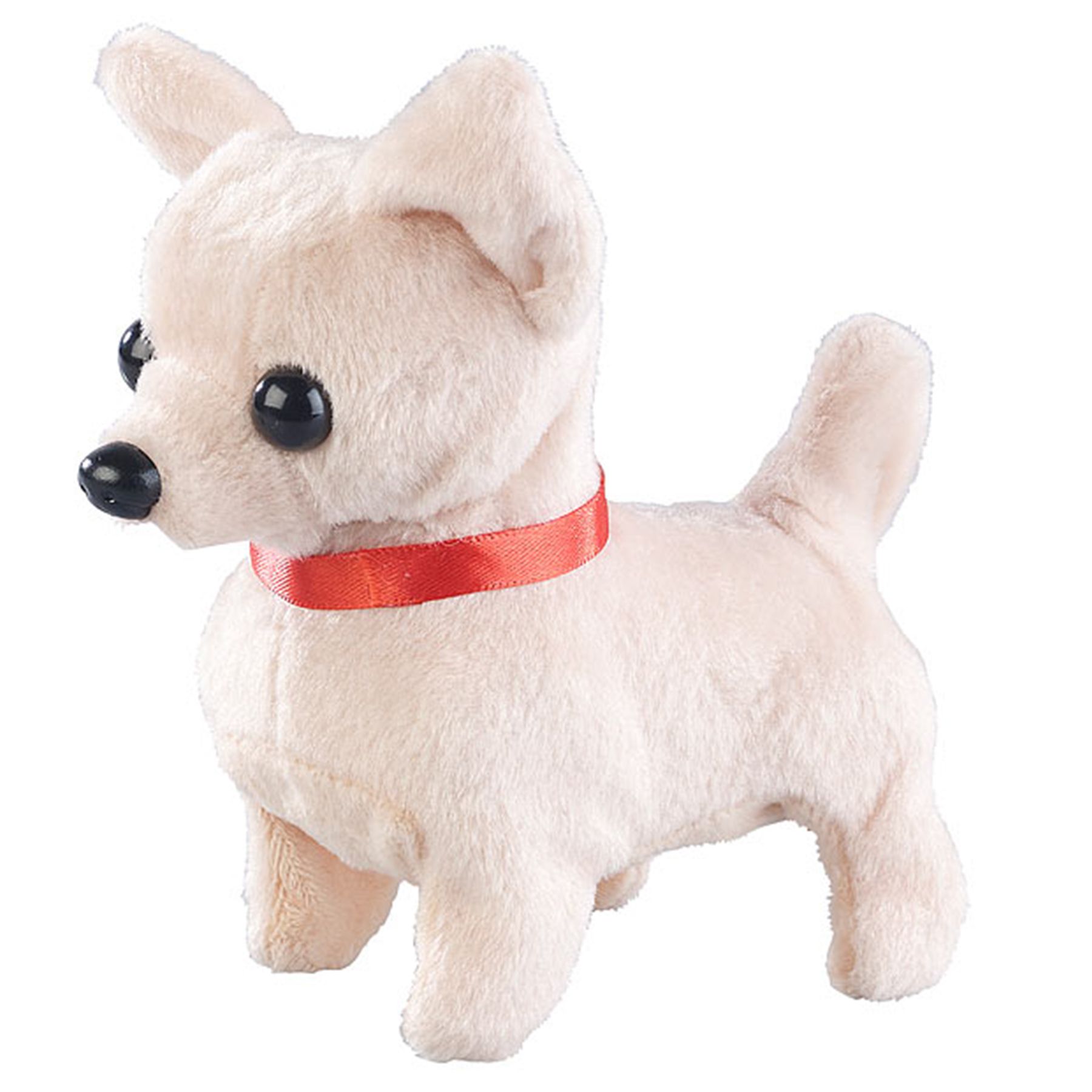 spielzeug chihuahua Laufendes Kuscheltier Chihuahua mit Soundeffekt - creme