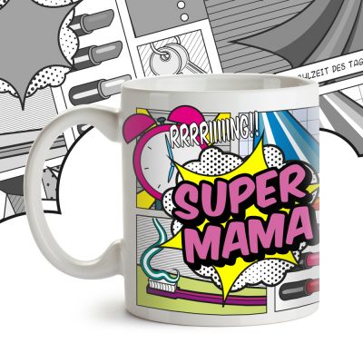 Comic Tasse - Super Mama