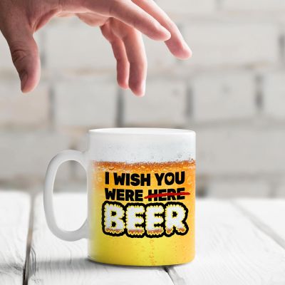Lustige Tasse - I wish you were beer