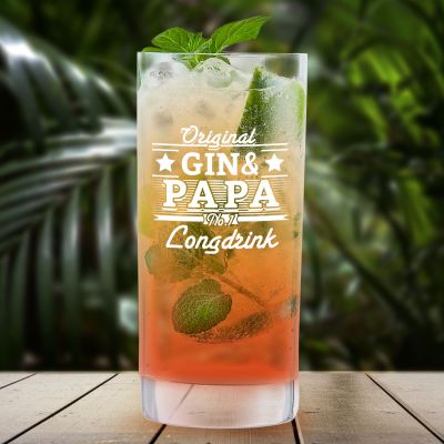 Cocktailglas mit Gravur für Papa - Gin