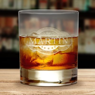 Whiskyglas mit Gravur - Banderole