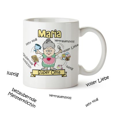 Personalisierte Tasse - Super Oma