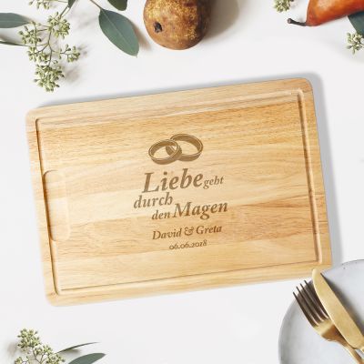 Graviertes Brett zur Hochzeit