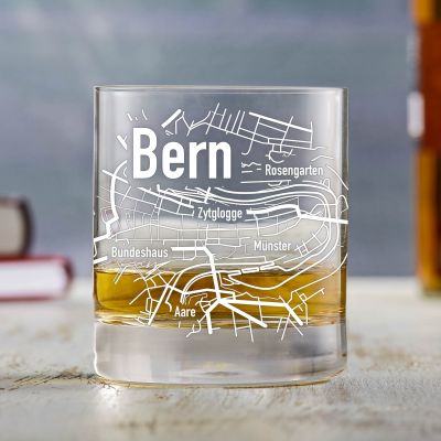 Whiskyglas mit Gravur - Bern