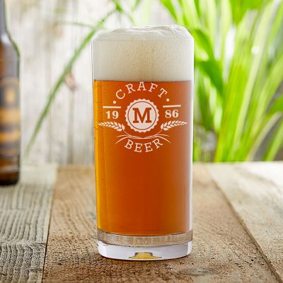 Craft Beer Glas mit Initialen Gravur - Ähren