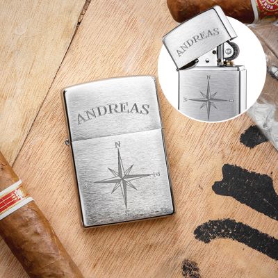 Zippo Feuerzeug mit Gravur - Kompass