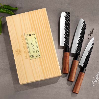 Küchenmesser Set - 3-teilig mit Gravur