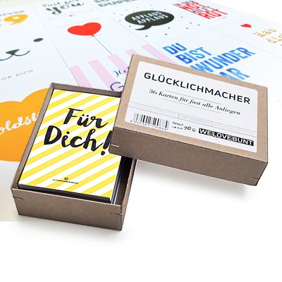Glücklichmacher Box - 36 Karten für fast alle