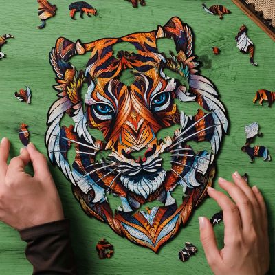 Magisches Holzpuzzle - Tiger