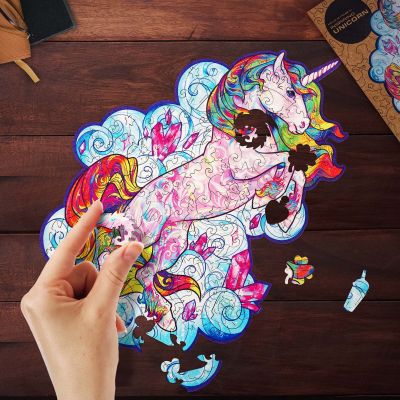 Magisches Holzpuzzle - Einhorn