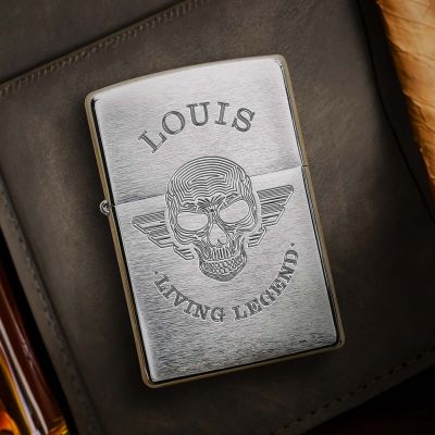 Zippo Feuerzeug mit Gravur - Totenkopf