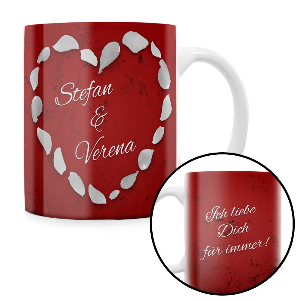 Persönliche Tasse Mit Namen 'Nonna' & Rosenherz-Motiv – Weiß, 200 Ml, Spülmaschinenfest, Perfekt Für Kaffee & Tee