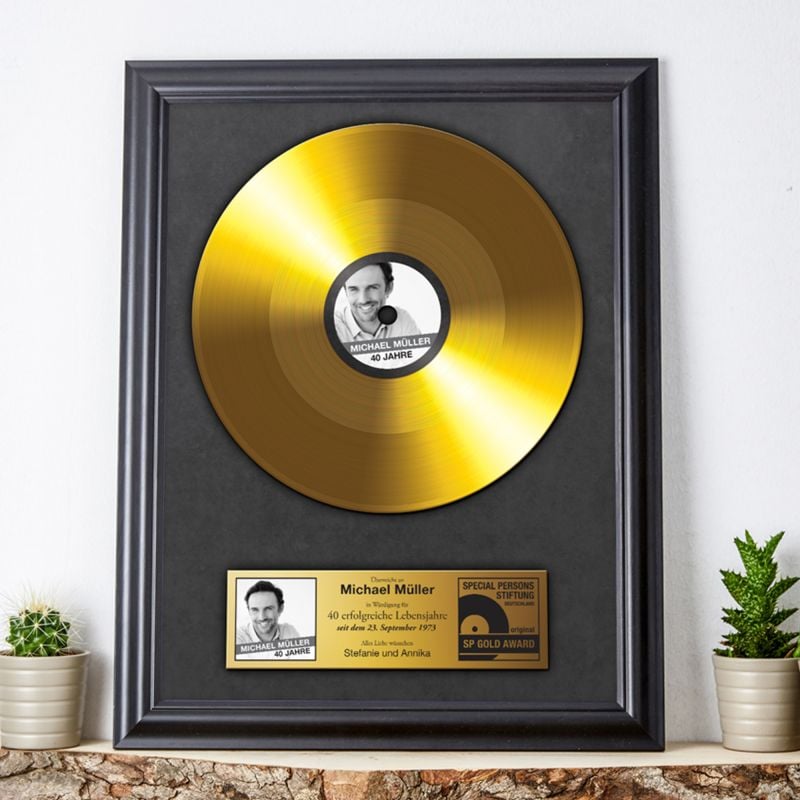 70. Geburtstagskarte In Schallplatten-Optik – Handbemalte Vinyl-Single, 14x14 Cm, Innen Leer