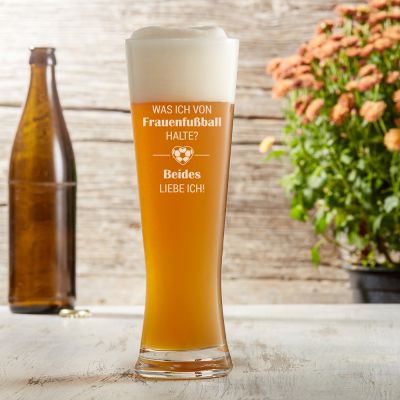 Weizenglas mit Gravur - Frauenfußball