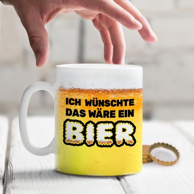 Lustige Tasse - Ich wünschte das wäre ein Bier