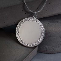 Kette mit Anhänger - Zirkonia Schmucksteine