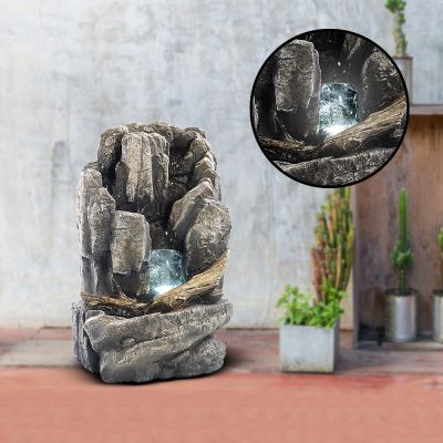 Zimmerbrunnen - Alpenfels mit LED