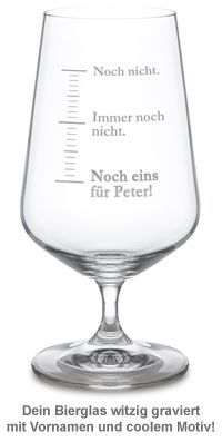 Bierglas mit Gravur Noch eins lustiges Pilsglas personalisiert