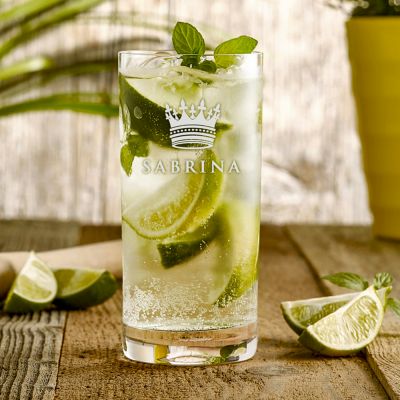 Cocktailglas mit Gravur - König Krone
