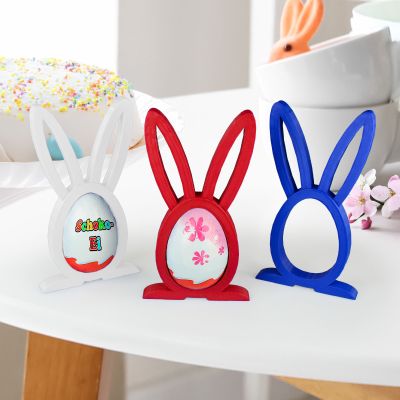 Osterhase Ü-Ei Halter Bunt - 3er Set