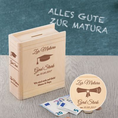 Personalisiertes Sparbuch zur Matura